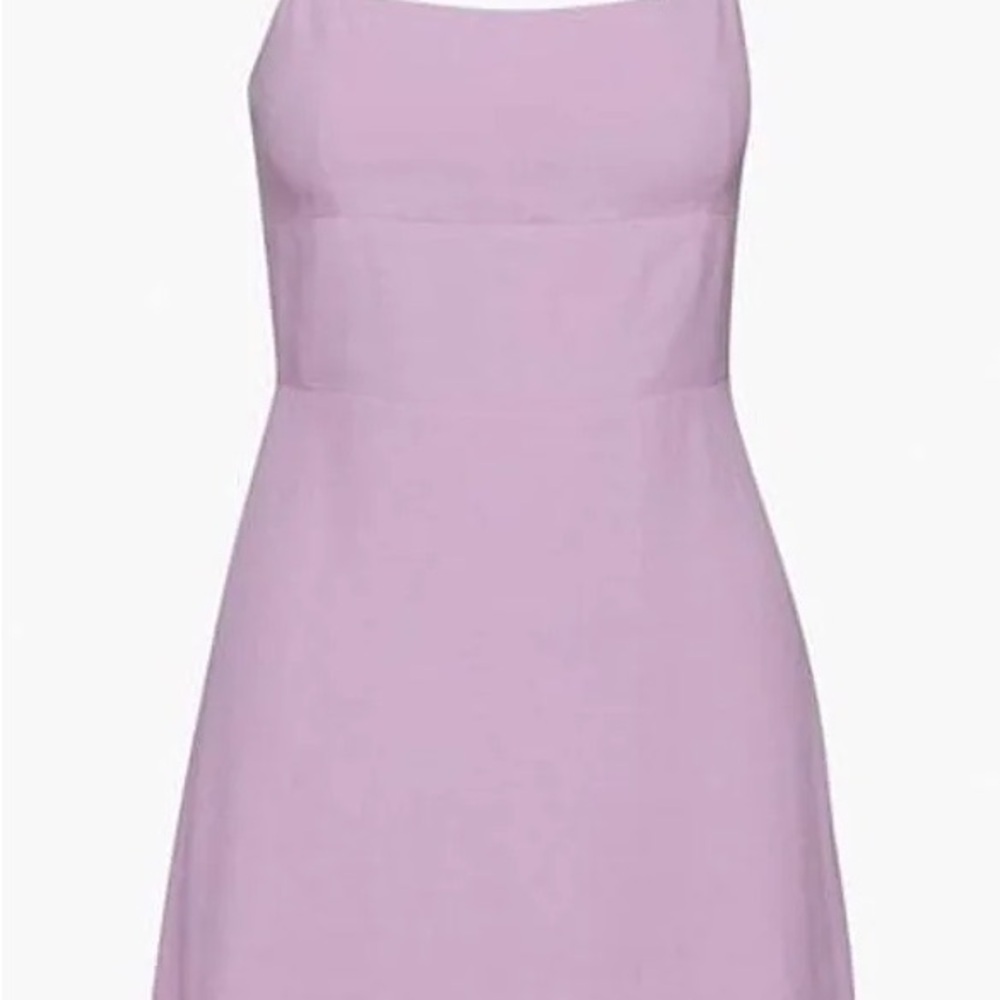 Aritzia Purple A-Line Square Neck Dress